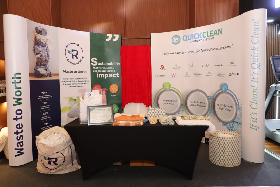 Hotel Sarovar Portico Becomes First to Adopt Quick Clean’s ReWeave 360 for Circular Linen Recycling